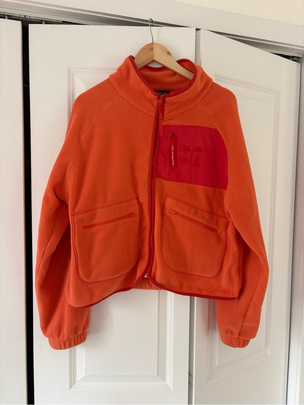 Women’s Orange Fleece Jacket - Les Saisons